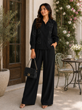 Black Stone Embellished Co-Ord Set for Women